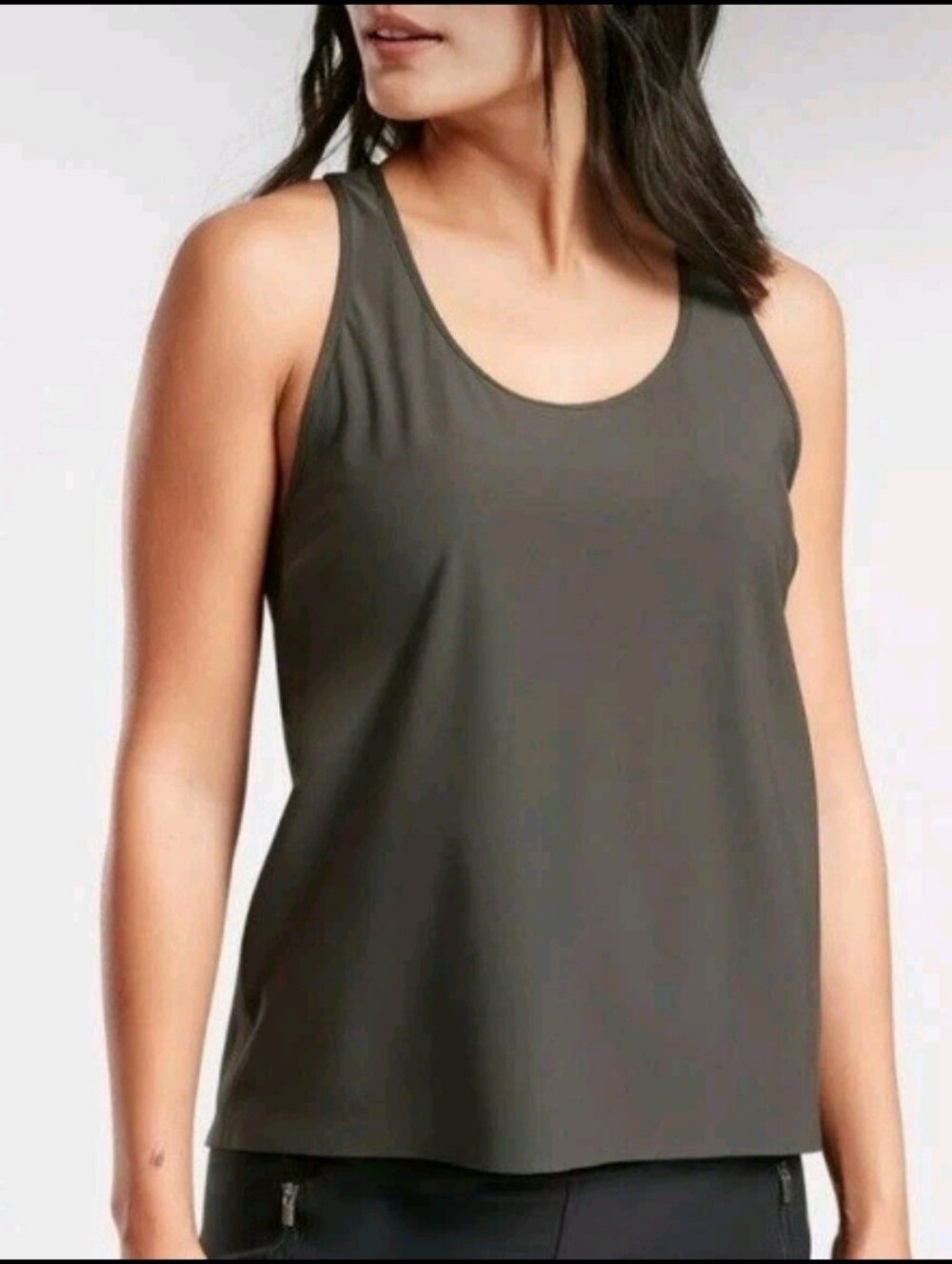 Athleta Nova Athletic Workout Tank Top In Gray Size Small Racerback